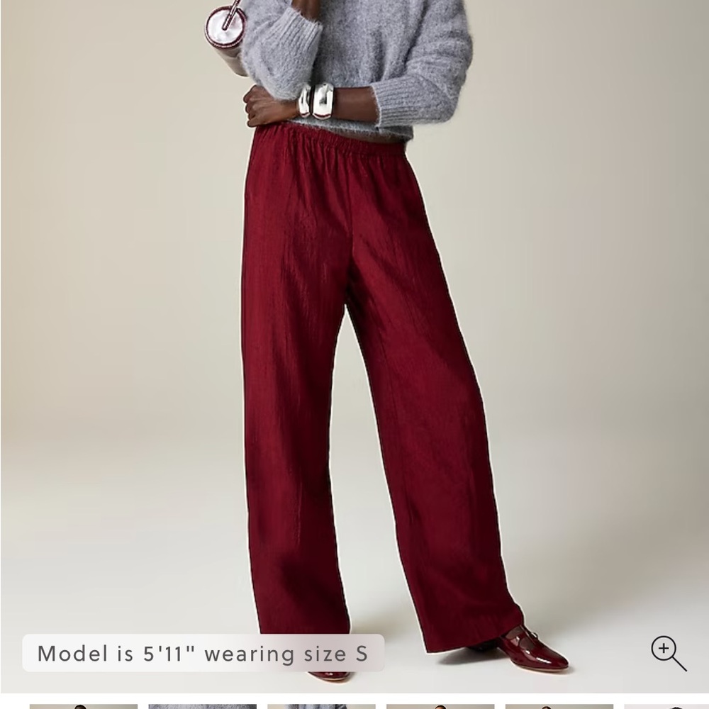 J. Crew Stratus Pant in Textured Satin